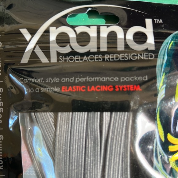 Xpand No Tie Shoelaces Redesigned Elastic Lacing System Bundle Gray&Blue 2pairs - Picture 4 of 8